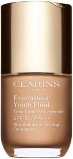 Clarins Everlasting Youth Fluid Illuminating & Firming Foundation - 110 Honey - Foundation - 30 Ml -Cosmetisch Kortingswinkel 555x1200