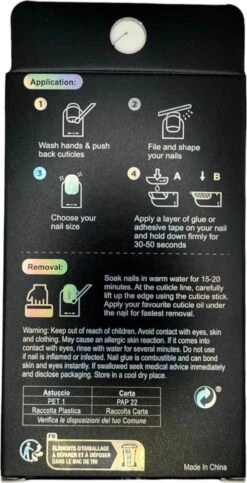 Merkloos Press On Nails - Nep Nagels - Blauw Roze - Almond - Manicure - Plak Nagels - Kunstnagels Nailart - Zelfklevend -Cosmetisch Kortingswinkel 614x1200