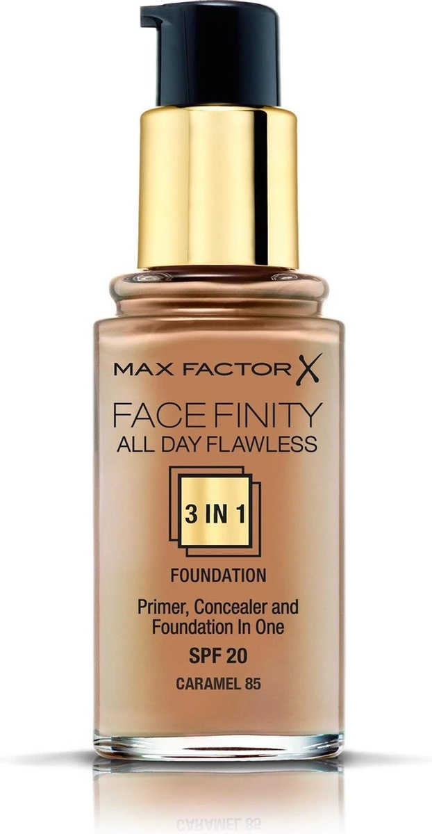 Max Factor Facefinity All Day Flawless 3-in-1 Liquid Foundation - 085 Caramel 9 Max Factor Facefinity All Day Flawless 3-in-1 Liquid Foundation - 085 Caramel - Afbeelding 9