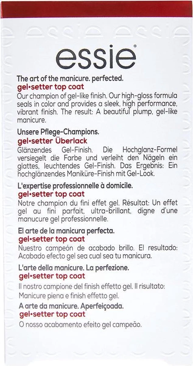 Essie Nagelverzorging - Gel Setter - Topcoat Met Gelglans Finish 2 Essie Nagelverzorging - Gel Setter - Topcoat Met Gelglans Finish - Afbeelding 2