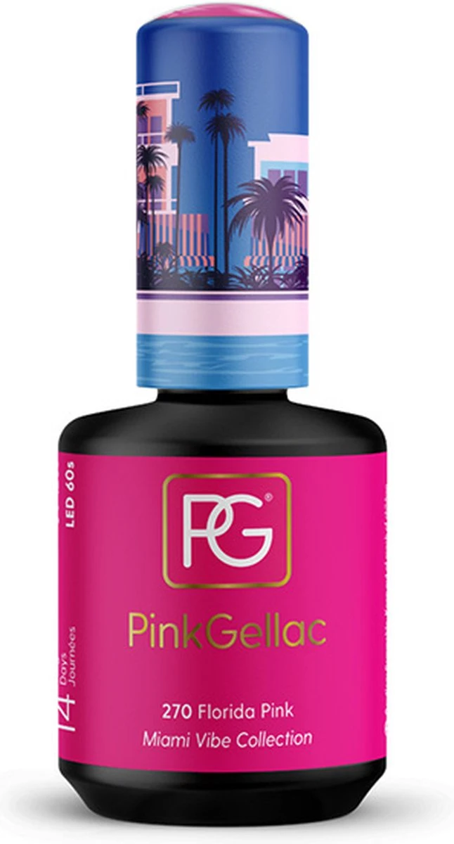 Pink Gellac - Florida Pink - Gellak - Vegan - Roze - Glanzend - 15ml 7 Pink Gellac - Florida Pink - Gellak - Vegan - Roze - Glanzend - 15ml - Afbeelding 7