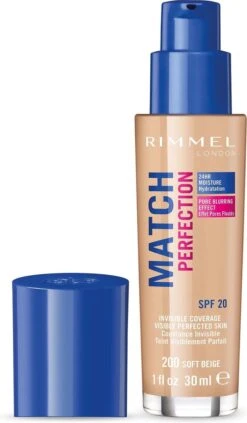 Rimmel London Match Perfection Foundation - 200 Soft Beige - Beige 22 Rimmel London Match Perfection Foundation - 200 Soft Beige - Beige -Cosmetisch Kortingswinkel 700x1200 2