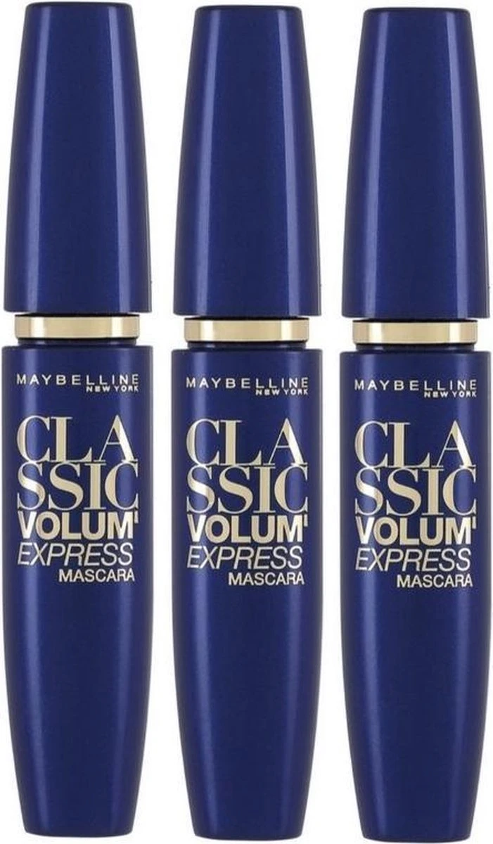 3x Maybelline Volum' Express Mascara Zwart - Voordeelverpakking 1 3x Maybelline Volum' Express Mascara Zwart - Voordeelverpakking
