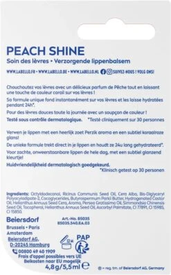 Labello Fruity Shine Peach Lippenbalsem - 5.5ml -Cosmetisch Kortingswinkel 747x1200 6