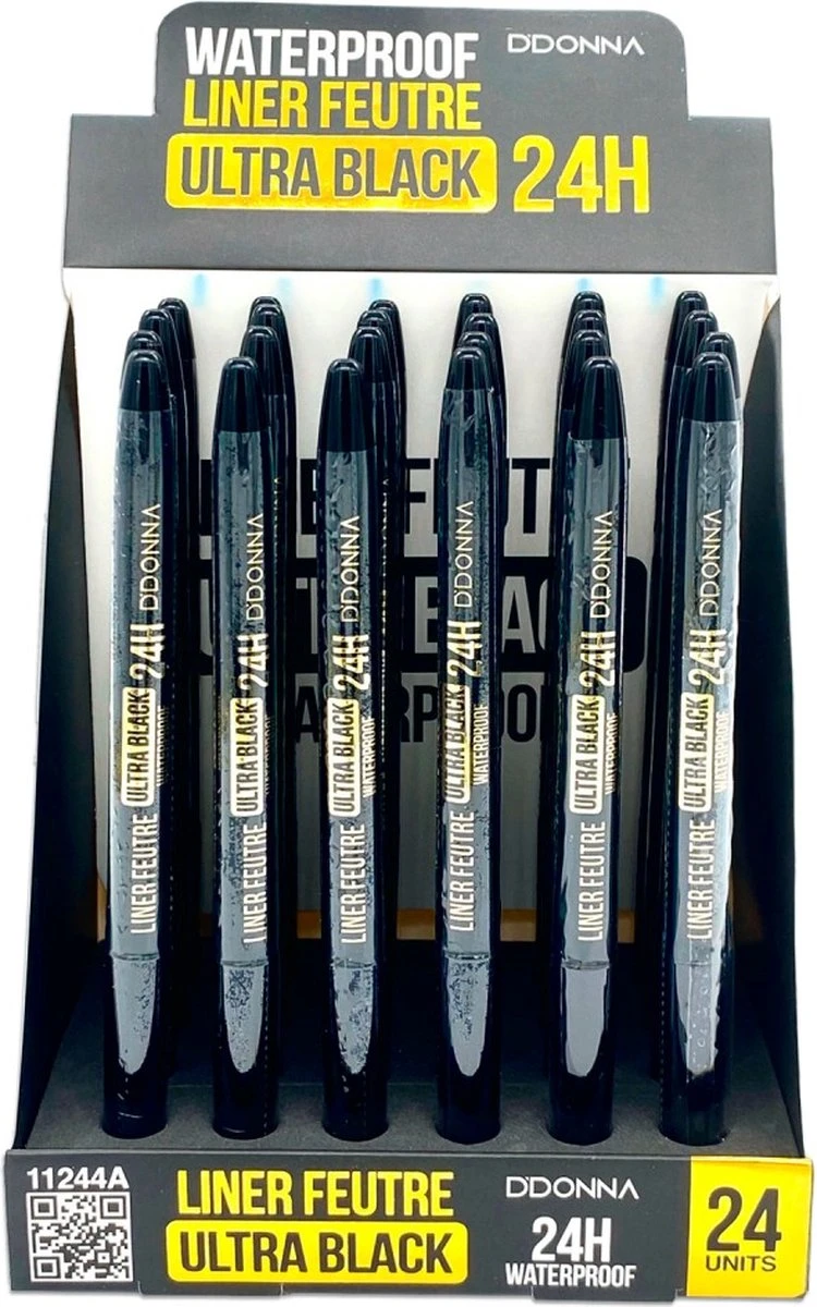 D'Donna - Eyeliner Feutre 24H - Ultra Zwart - Waterproof 2 D'Donna - Eyeliner Feutre 24H - Ultra Zwart - Waterproof - Afbeelding 2