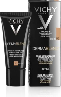 Vichy Dermablend Foundation - Bronze 55 - 30ML - Hoge Dekking -Cosmetisch Kortingswinkel 760x1200