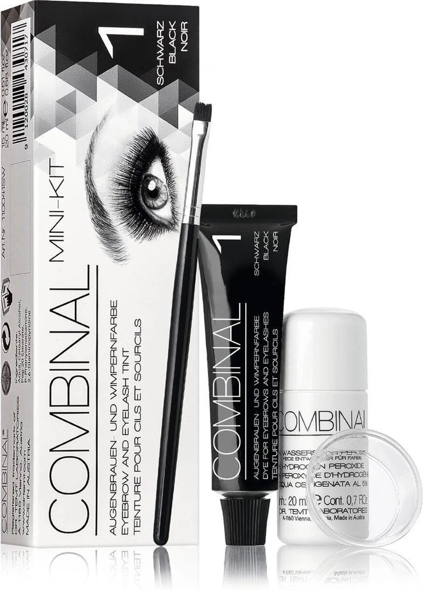 Combinal Wenkbrauw- En Wimperverf Zwart Kit 1 Combinal Wenkbrauw- En Wimperverf Zwart Kit
