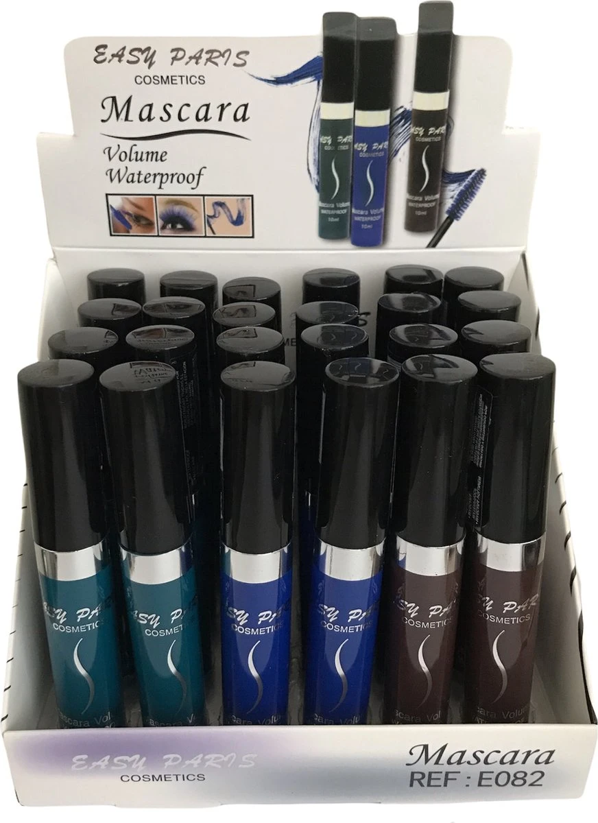 Easy Paris - Mascara Volume Waterproof - Bruin - 1 Flesje Met 10 Ml. Inhoud - Nummer 03 2 Easy Paris - Mascara Volume Waterproof - Bruin - 1 Flesje Met 10 Ml. Inhoud - Nummer 03 - Afbeelding 2