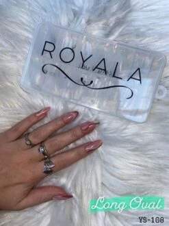 Royala 108 - Oval Long Binnen En Buiten Full Frosted - Full Cover - Nageltips - Nepnagels - Plaknagels - In Assortimentsbox - 120 Stuks 12 Maten - Voor Gellak Acrylnagellak En PolyGel Nagels - Royala Frosted Tips Line -Cosmetisch Kortingswinkel 899x1200 3