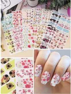 GUAPÀ® Nagelstickers & Nail Wraps - Nail Art - Nagel Folie - Diverse Kleuren Nail Wrap - 14 Vellen Nagelstickers | Bloemen Nagelstickers | Nagellak Folie -Cosmetisch Kortingswinkel 906x1200 1