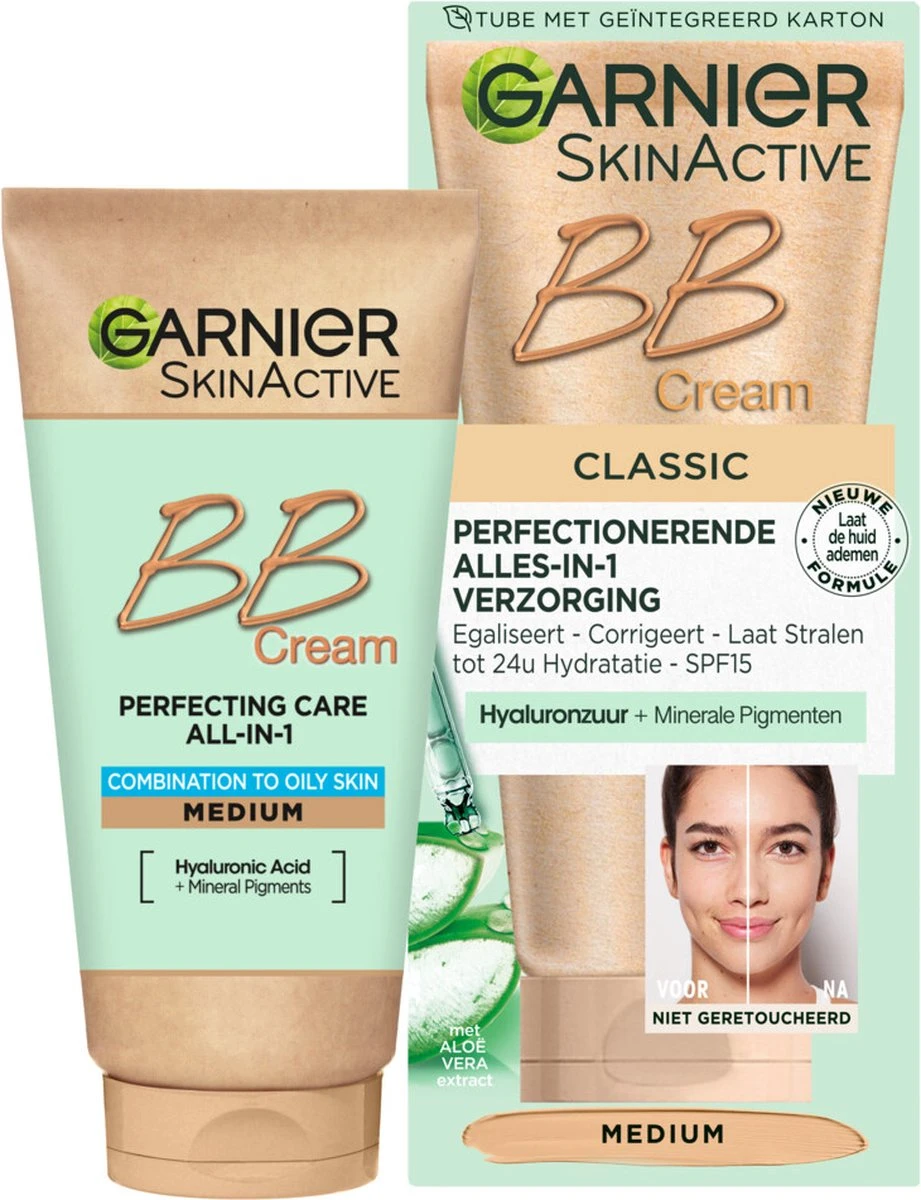 Garnier SkinActive BB Cream Classic Medium 5-in-1 Verzorging - 50 Ml 1 Garnier SkinActive BB Cream Classic Medium 5-in-1 Verzorging - 50 Ml