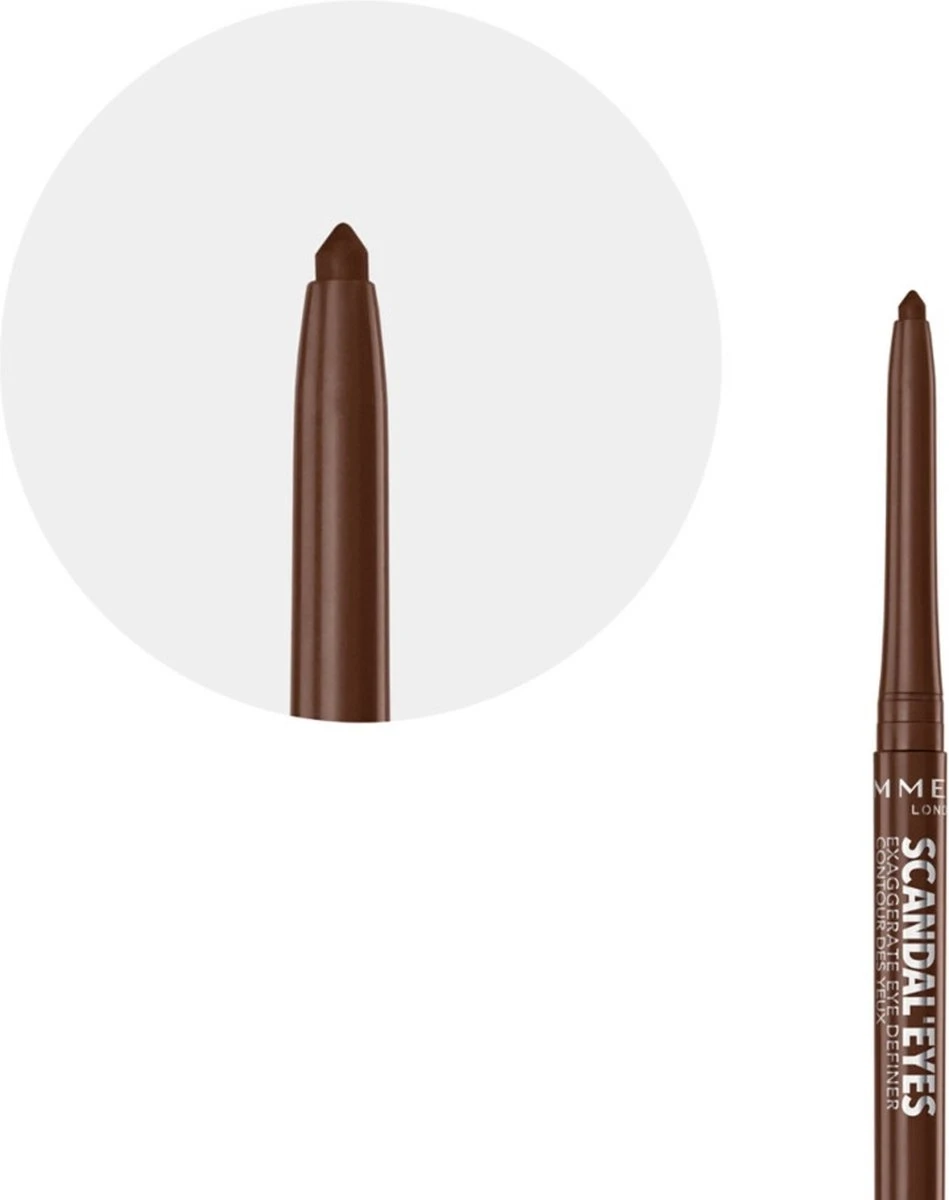 Rimmel London Exaggerate Full Colour Eye Definer Oogpotlood - 002 Chocolate 2 Rimmel London Exaggerate Full Colour Eye Definer Oogpotlood - 002 Chocolate - Afbeelding 2
