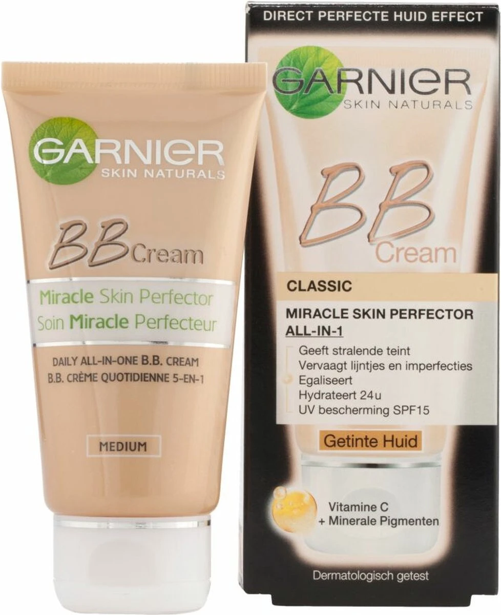 Garnier SkinActive BB Cream Classic Medium 5-in-1 Verzorging - 50 Ml 2 Garnier SkinActive BB Cream Classic Medium 5-in-1 Verzorging - 50 Ml - Afbeelding 2